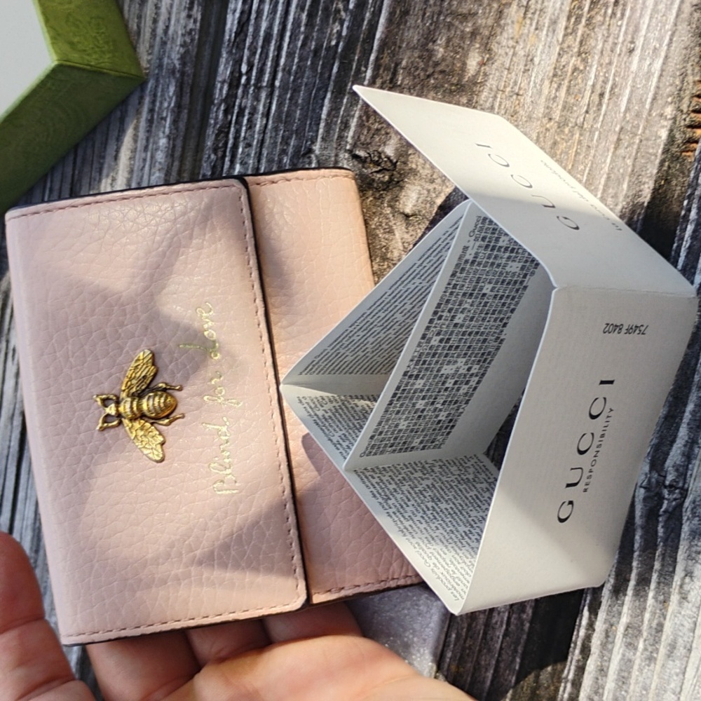 Gucci Blind For Love Blush Pink Compact Wallet With Box, Dustbag & Ribbon - Picture 11 of 12